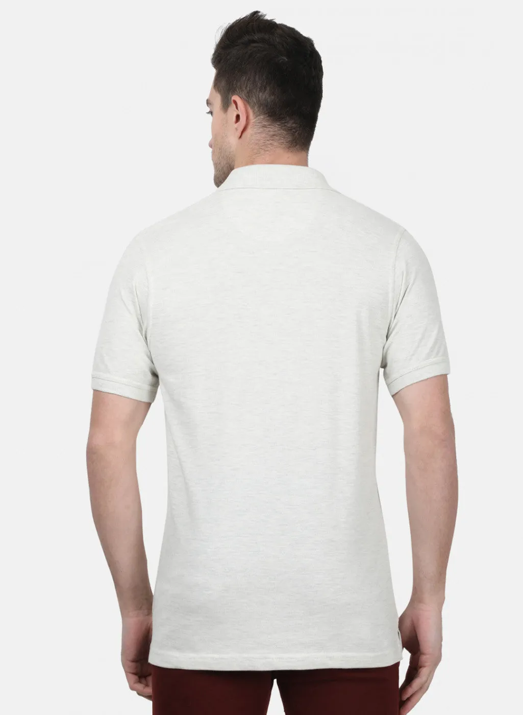 Mens Cream Plain T-Shirts