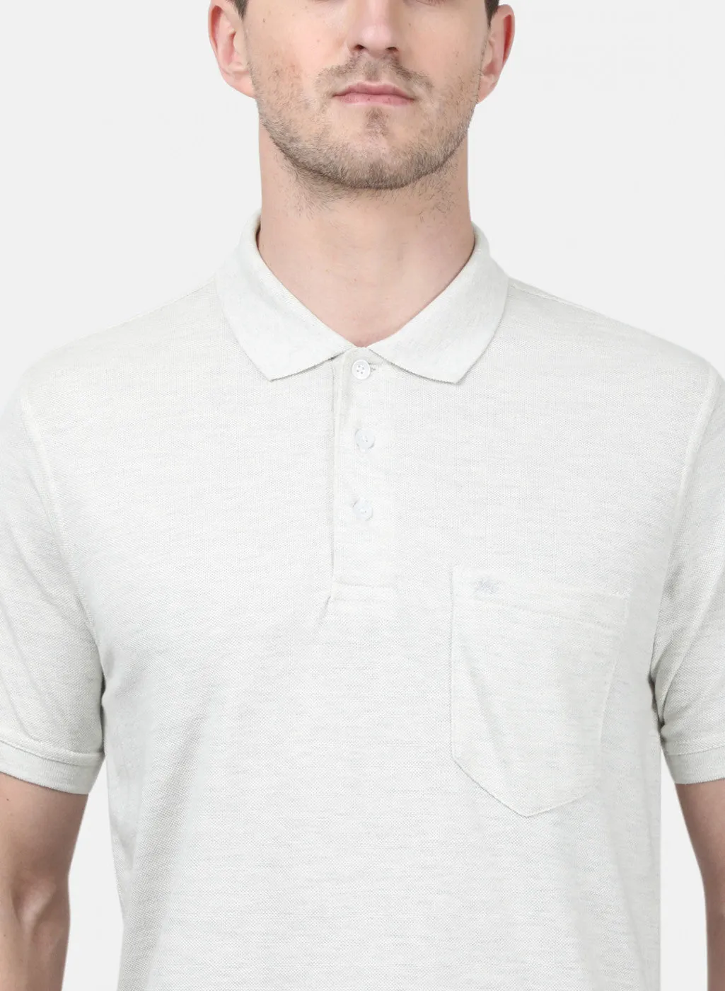 Mens Cream Plain T-Shirts