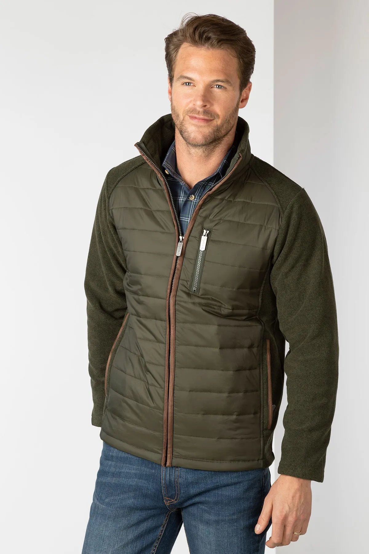 Men's Hybrid Fleece Jacket - Huggate