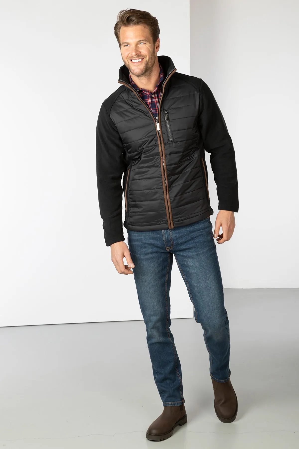 Men's Hybrid Fleece Jacket - Huggate