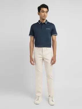 Men's Regular Fit Cream Chinos