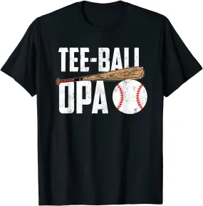 Mens Tee Ball Opa Vintage Ball Funny Tball Opa Baseball T-Shirt