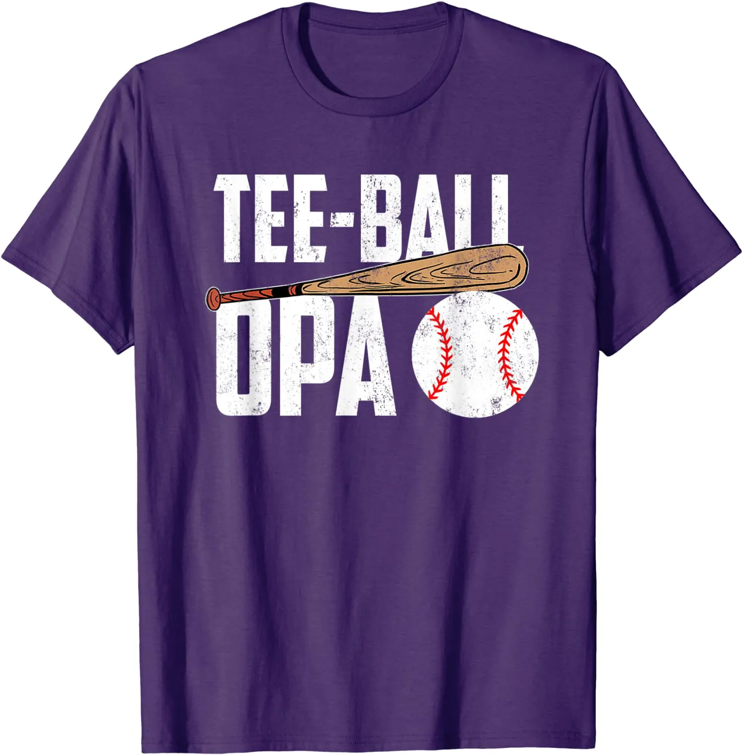 Mens Tee Ball Opa Vintage Ball Funny Tball Opa Baseball T-Shirt