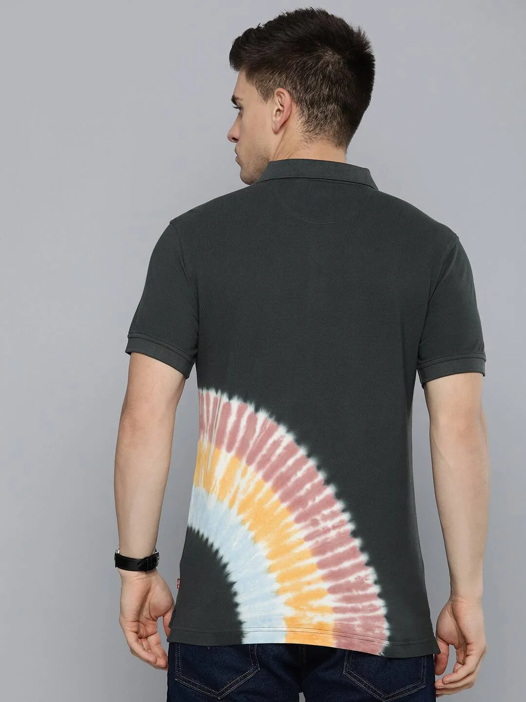 Men's Tie - Dye Slim Fit Polo T-shirt