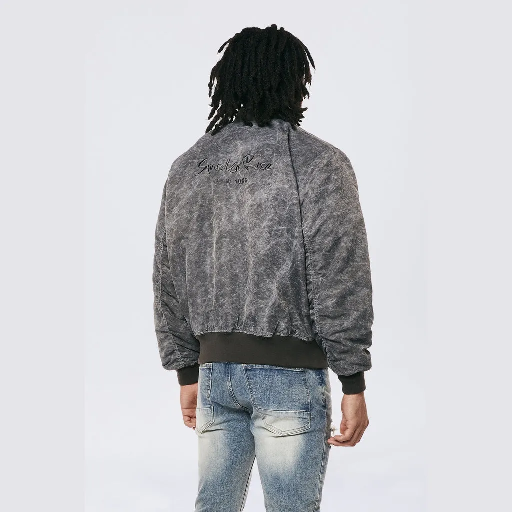 Men's Washed MA1 Bomber Jacket Black - Online Exclusive