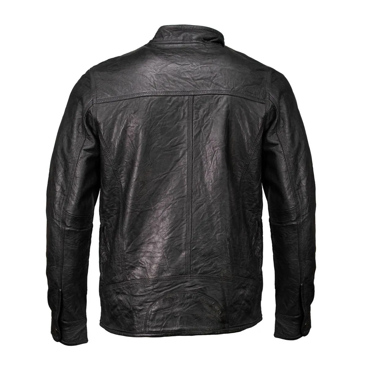 Milwaukee Leather SFM1866 Men's Classic Black Premium Leather Motorcycle Style Jacket with Zipper Front