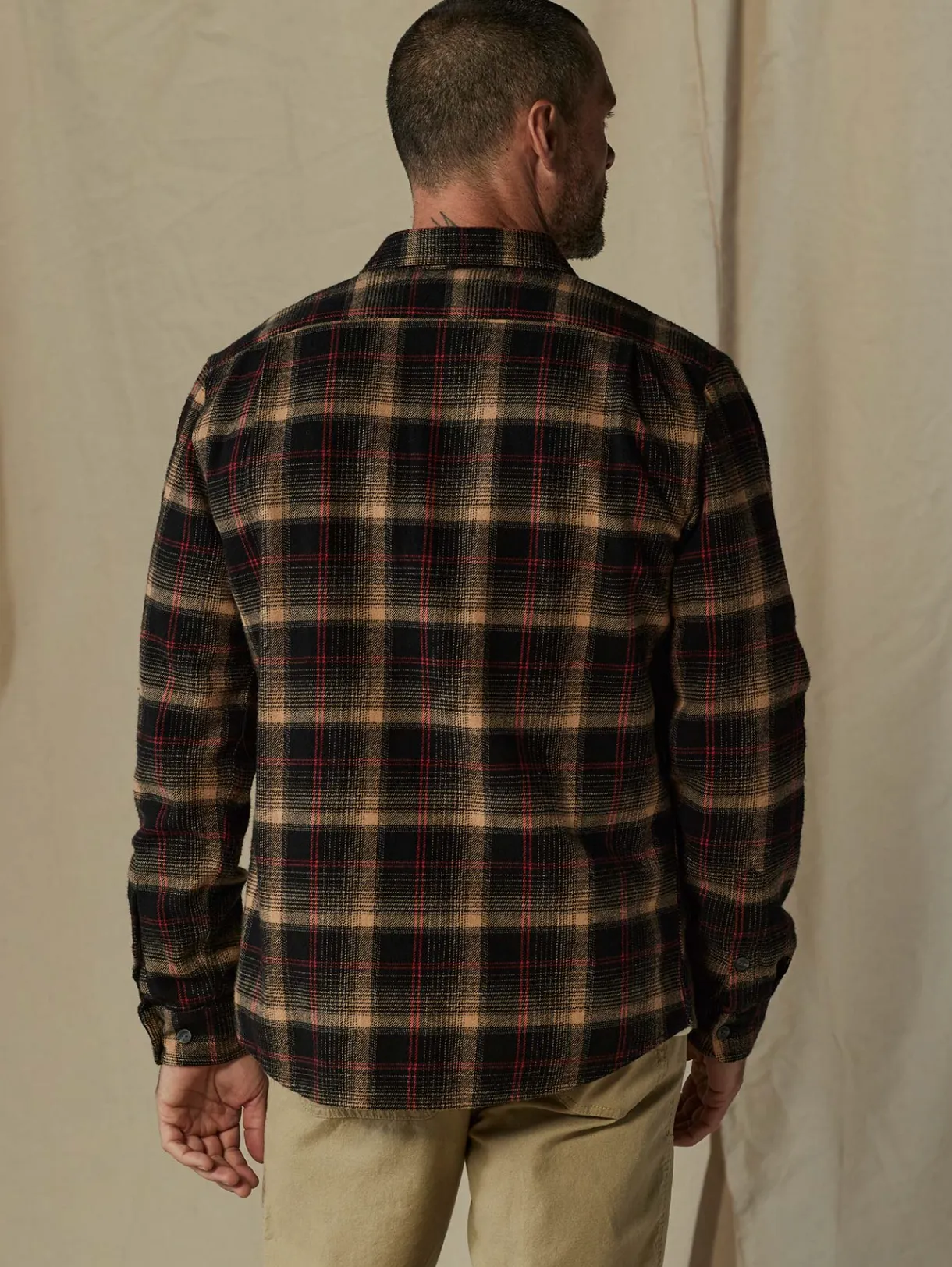 Normal Brand Louis Flannel Overshirt Plaid