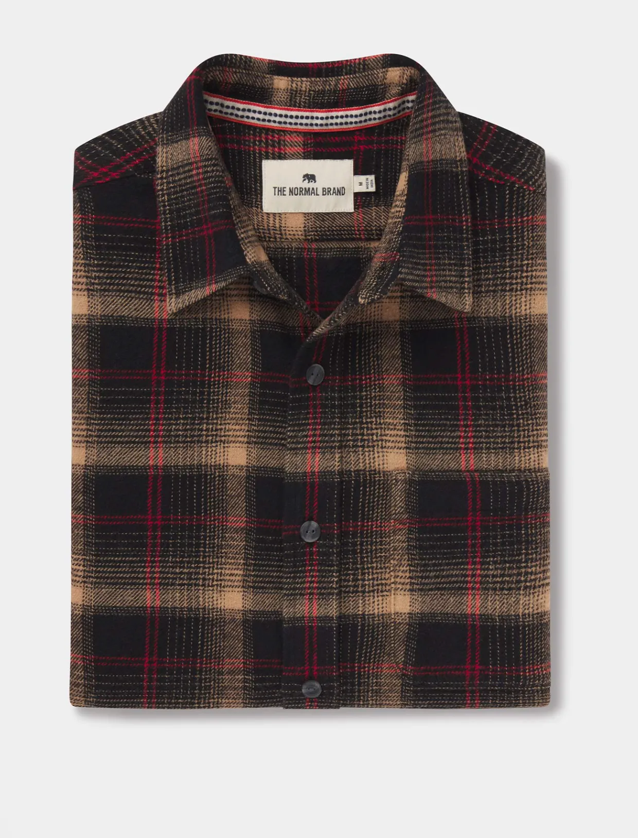 Normal Brand Louis Flannel Overshirt Plaid