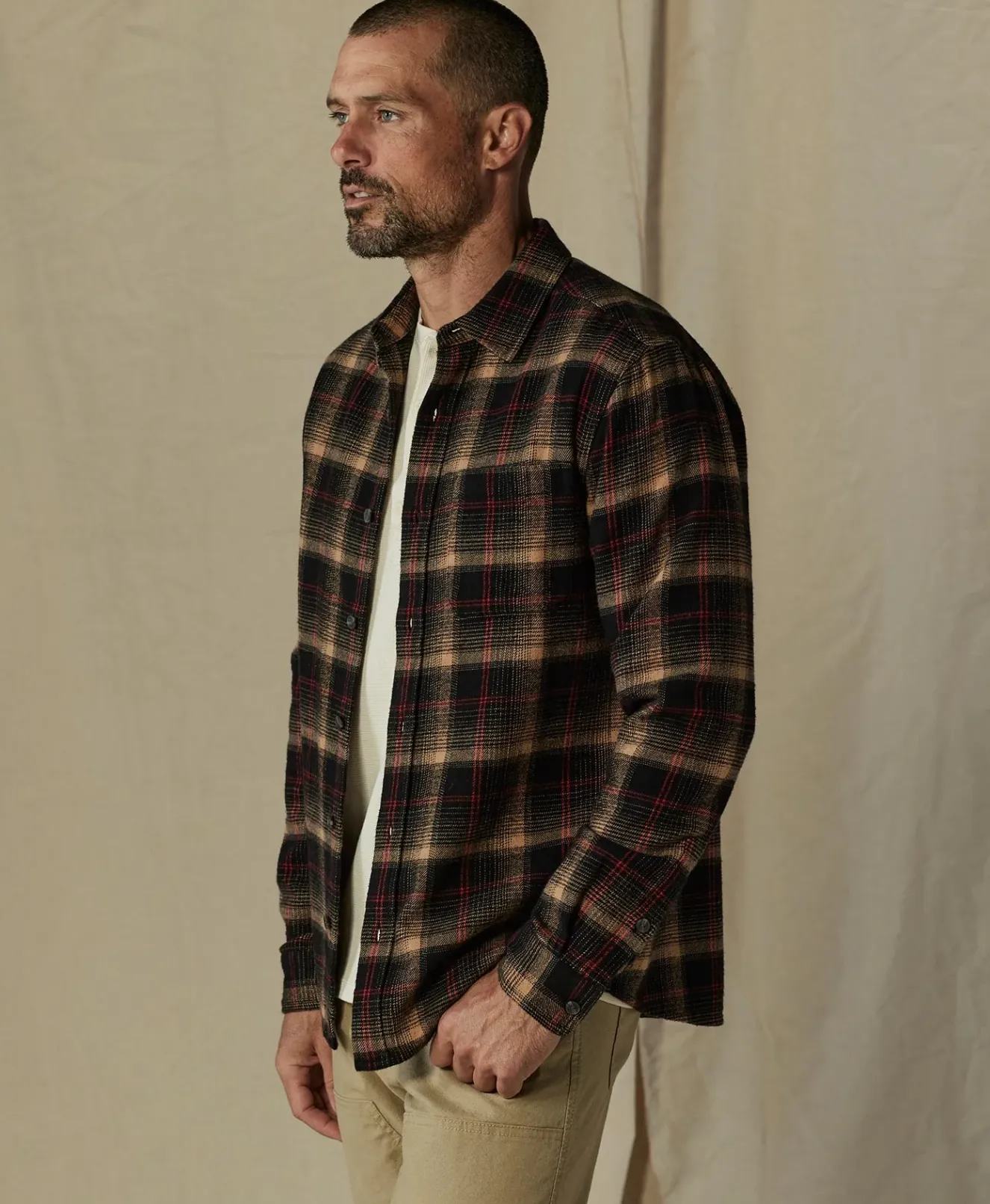 Normal Brand Louis Flannel Overshirt Plaid