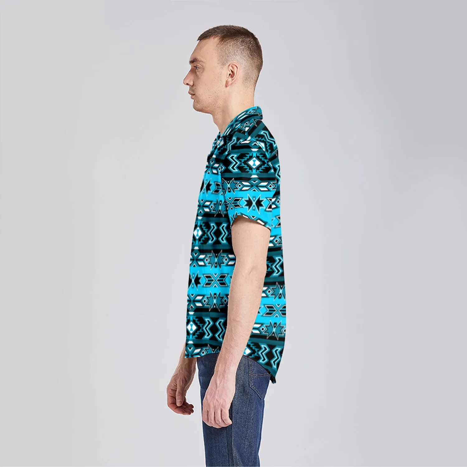 Northern Journey Button Up Silk Shirt