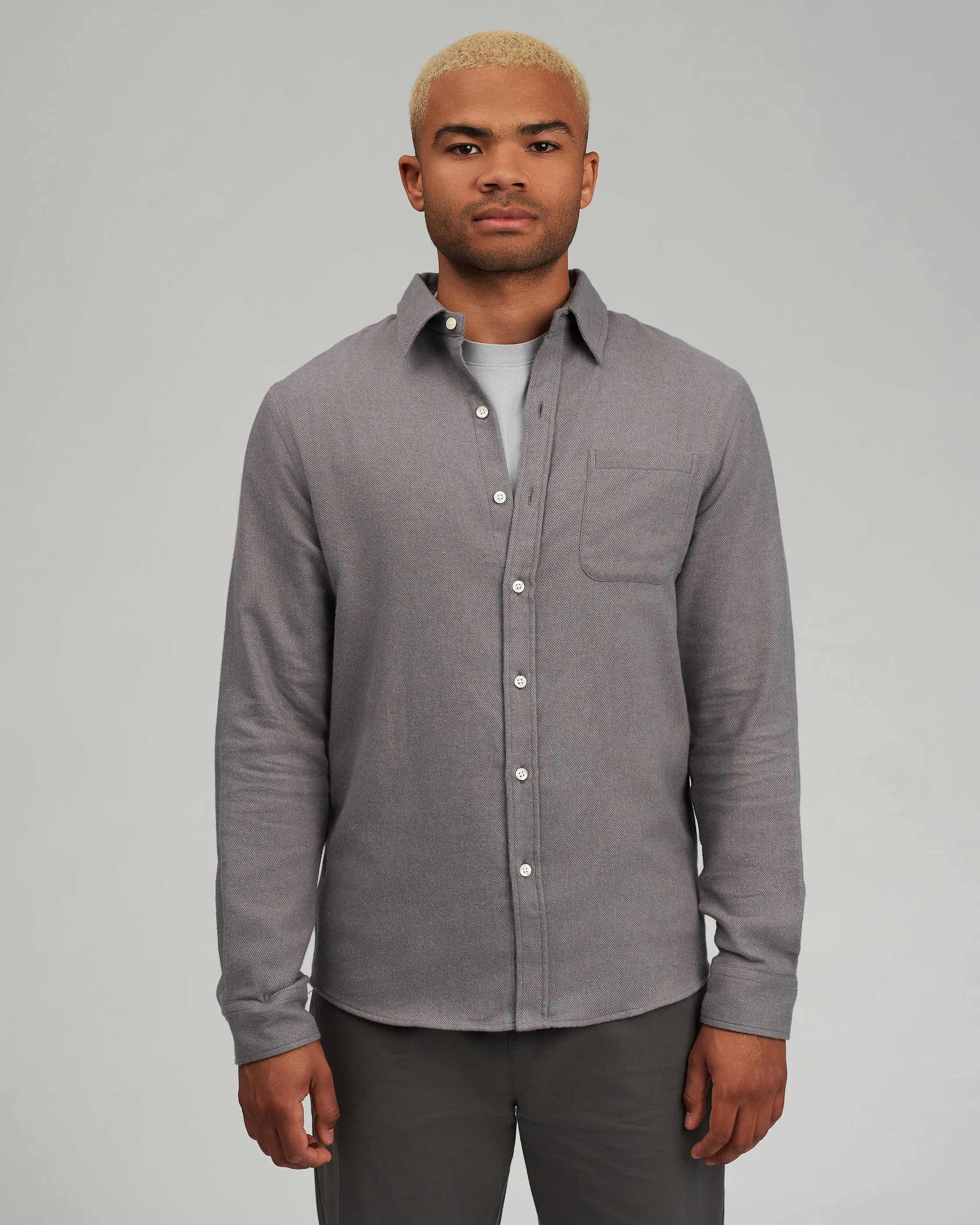 Organic Flannel Shirt - Desert Khaki