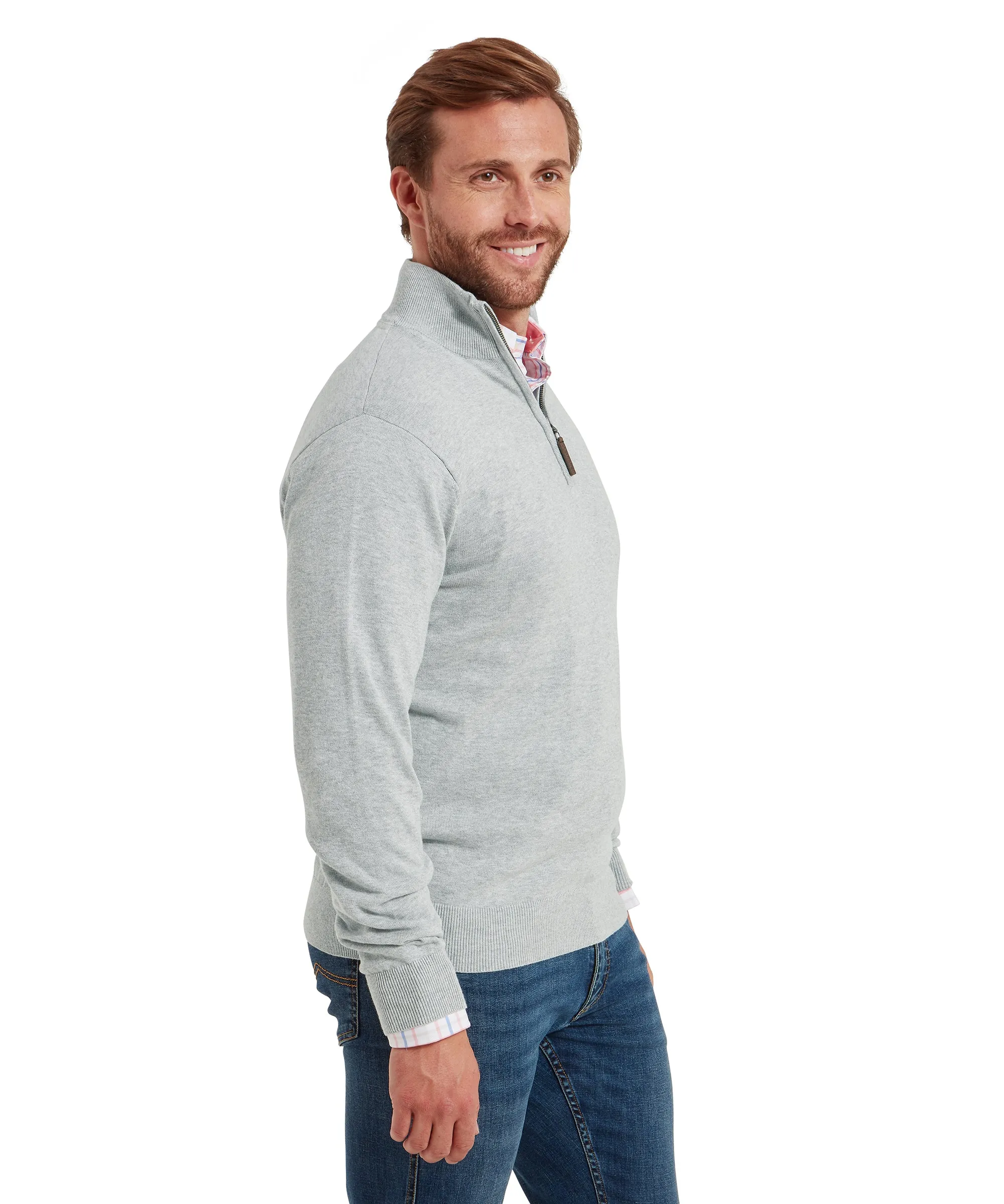 Porthmeor Quarter Zip Jumper - Grey