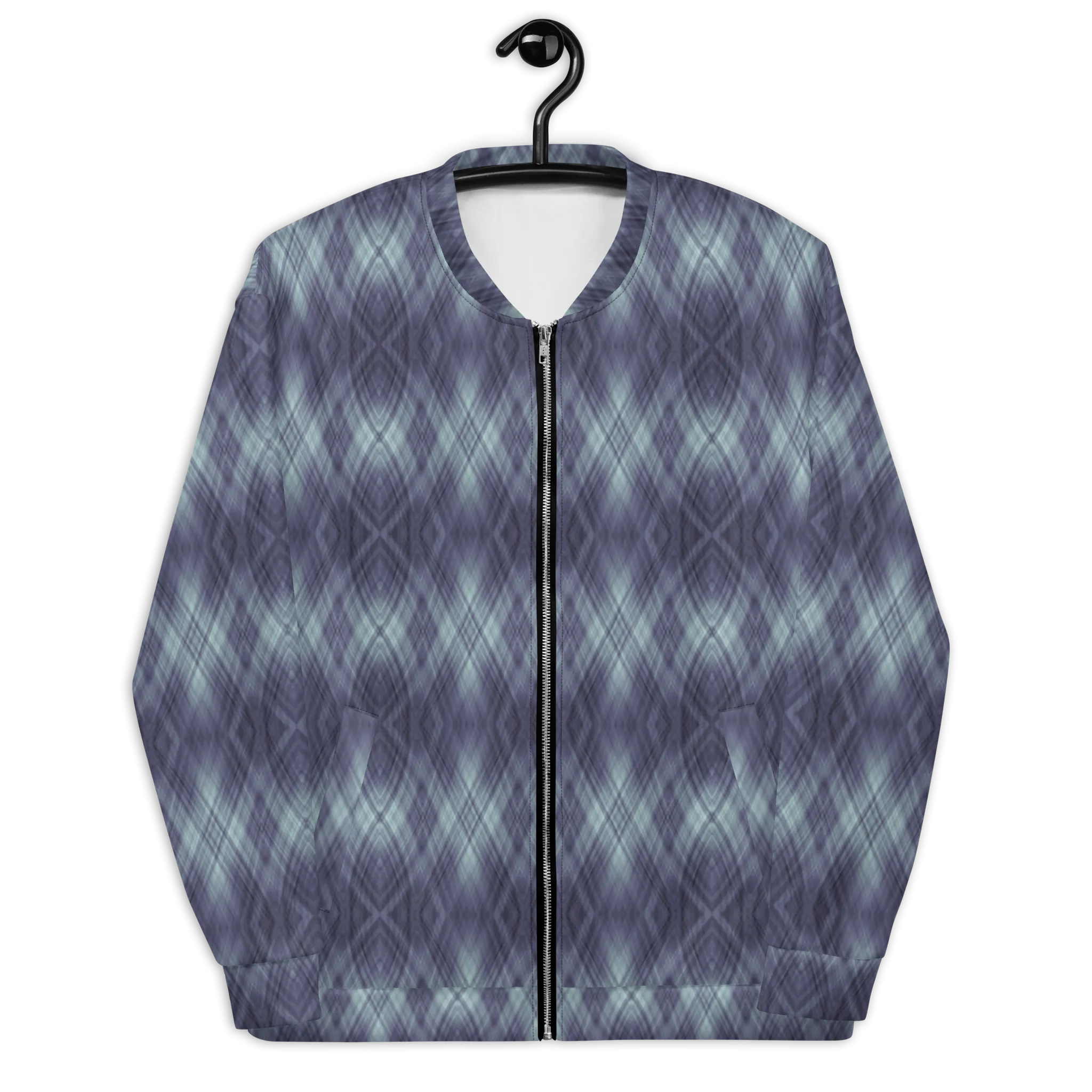 Recursia Argyle Rewired II Men's Bomber Jacket In Blue