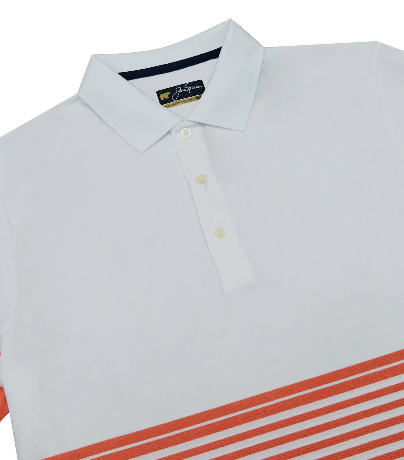 Reverse Stripe Polo Autumn Peach