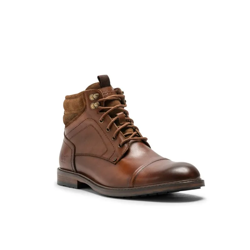 Rodd & Gunn Dunedin Leather Mens Military Boot - Tan Burnish