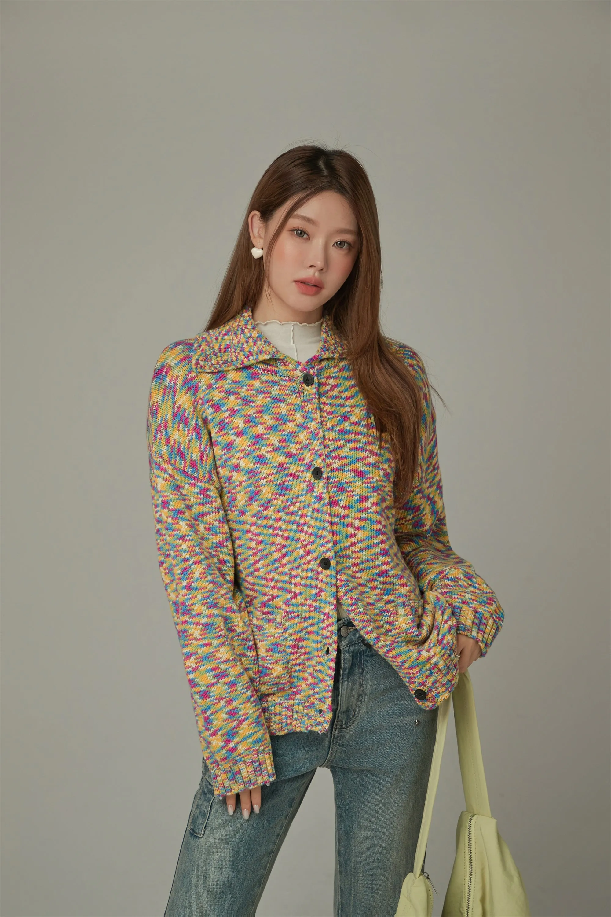 Size Doesnt Matter Rainbow Check Cardigan