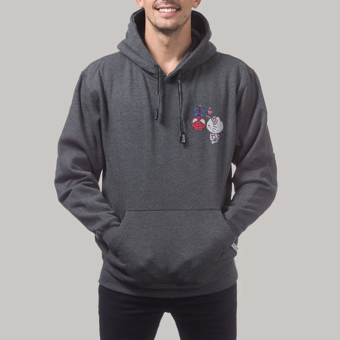 Spiderman And Hello Kitty Embroidered Hoodie