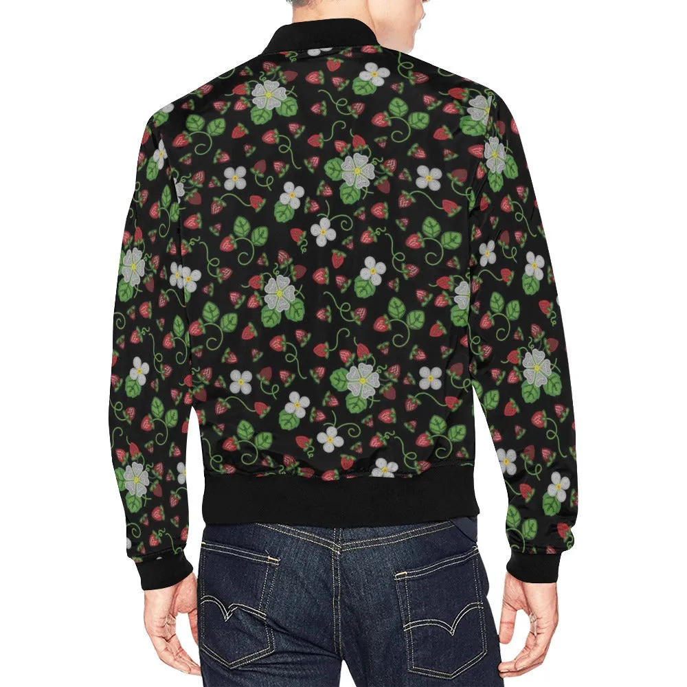 Strawberry Dreams Midnight All Over Print Bomber Jacket for Men