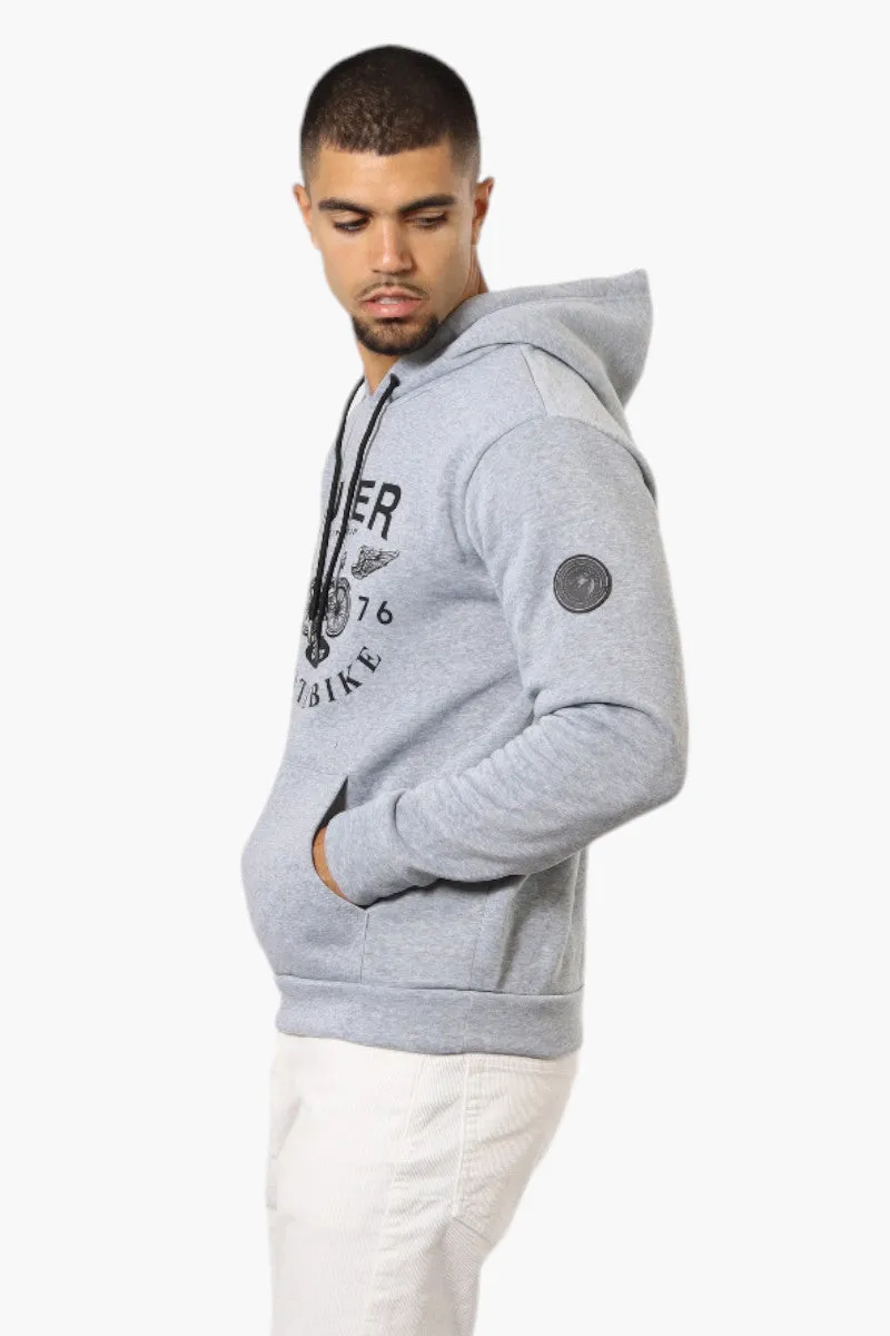 Super Triple Goose Brooklyn Motorbike Print Hoodie - Grey