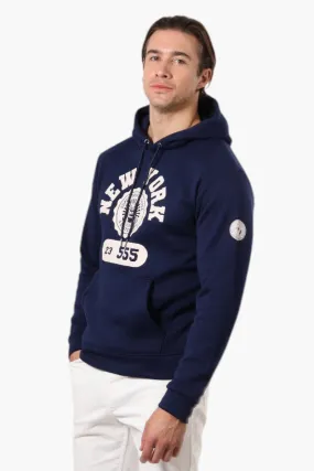 Super Triple Goose New York Print Hoodie - Navy