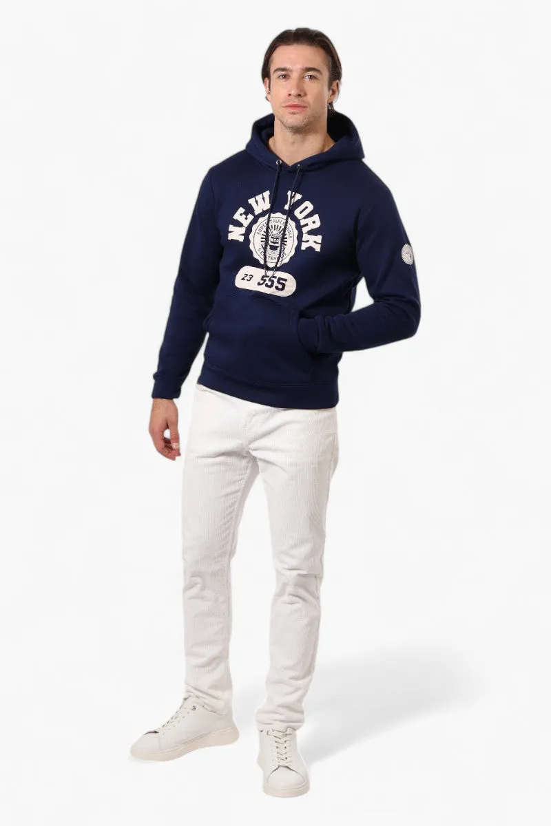 Super Triple Goose New York Print Hoodie - Navy